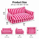 pet sofa bed manufacturer, striped pet bed manufacturer, faux lamb wool pet bed manufacturer